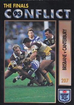 1994 Dynamic Rugby League Series 1 #207 1993 Brisbane V Canterbury Front